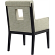 Bowery Hill Contemporary Green Linen Textured Fabric Dining Arm Chair