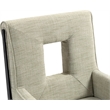 Bowery Hill Contemporary Green Linen Textured Fabric Dining Arm Chair