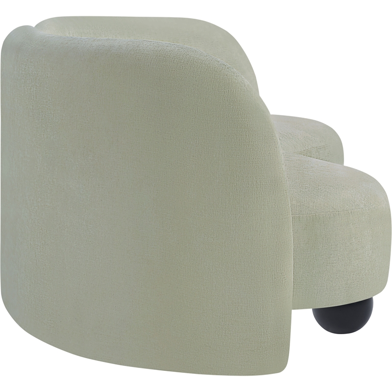 Bowery Hill Contemporary Solid Wood Frame Soft Mint Chenille Fabric Sofa