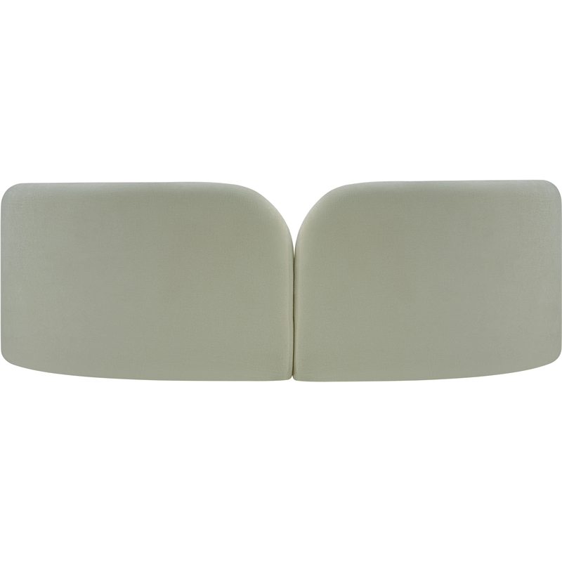 Bowery Hill Contemporary Solid Wood Frame Soft Mint Chenille Fabric Sofa