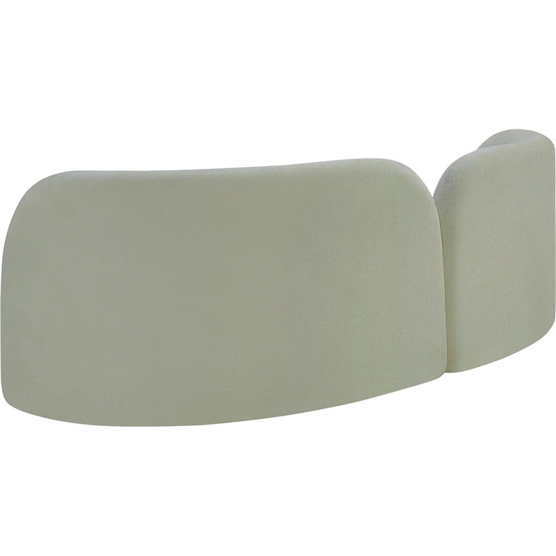 Bowery Hill Contemporary Solid Wood Frame Soft Mint Chenille Fabric Sofa