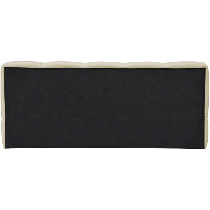 Bowery Hill Contemporary Soft Beige Chenille Fabric Full Bed