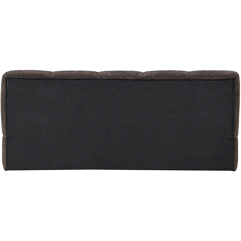 Bowery Hill Contemporary Soft Brown Chenille Fabric Queen Bed