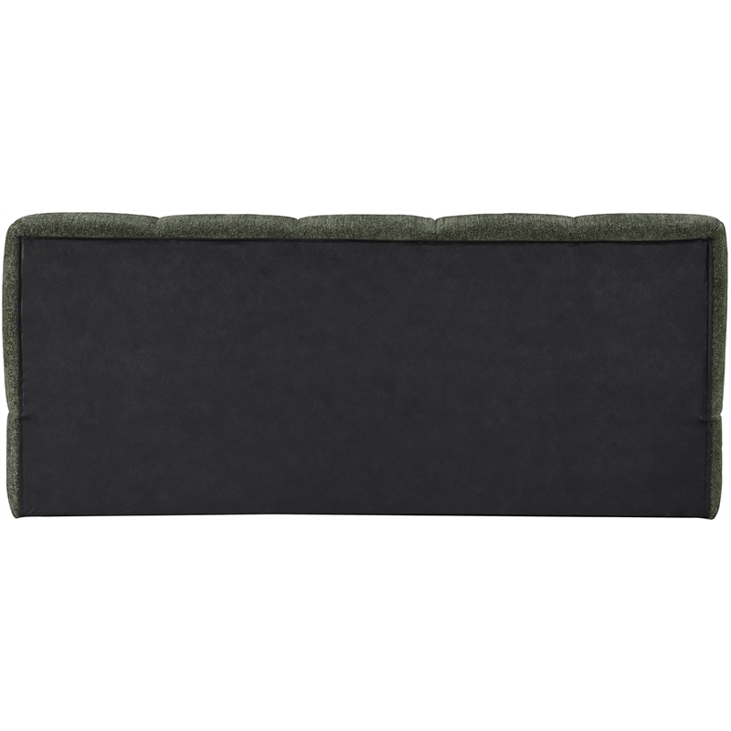 Bowery Hill Contemporary Soft Olive Chenille Fabric Queen Bed