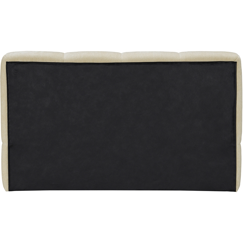 Bowery Hill Contemporary Soft Beige Chenille Fabric Twin Bed