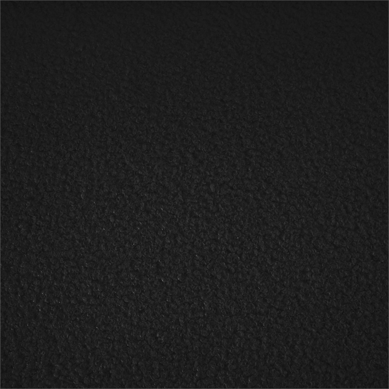 Bowery Hill Contemporary Soft Black Teddy Durable Fabric Sofa
