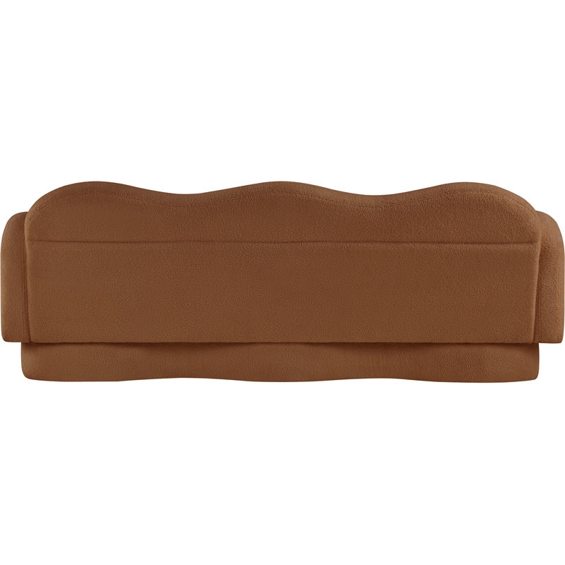 Bowery Hill Contemporary Soft Saddle Teddy Durable Fabric Sofa
