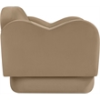 Bowery Hill Contemporary Solid Wood Frame Camel Durable Velvet Chair