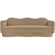 Bowery Hill Contemporary Solid Wood Frame Camel Durable Velvet Sofa