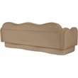 Bowery Hill Contemporary Solid Wood Frame Camel Durable Velvet Sofa