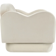Bowery Hill Contemporary Solid Wood Frame Cream Durable Velvet Chair