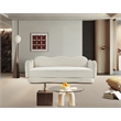 Bowery Hill Contemporary Solid Wood Frame Cream Durable Velvet Sofa