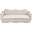 Bowery Hill Contemporary Solid Wood Frame Cream Durable Velvet Sofa