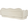 Bowery Hill Contemporary Solid Wood Frame Cream Durable Velvet Sofa
