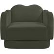 Bowery Hill Contemporary Solid Wood Frame Green Durable Velvet Chair