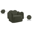 Bowery Hill Contemporary Solid Wood Frame Green Durable Velvet Chair