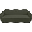 Bowery Hill Contemporary Solid Wood Frame Green Durable Velvet Sofa