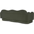 Bowery Hill Contemporary Solid Wood Frame Green Durable Velvet Sofa