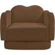 Bowery Hill Contemporary Solid Wood Frame Saddle Durable Velvet Chair