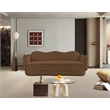 Bowery Hill Contemporary Solid Wood Frame Saddle Durable Velvet Sofa