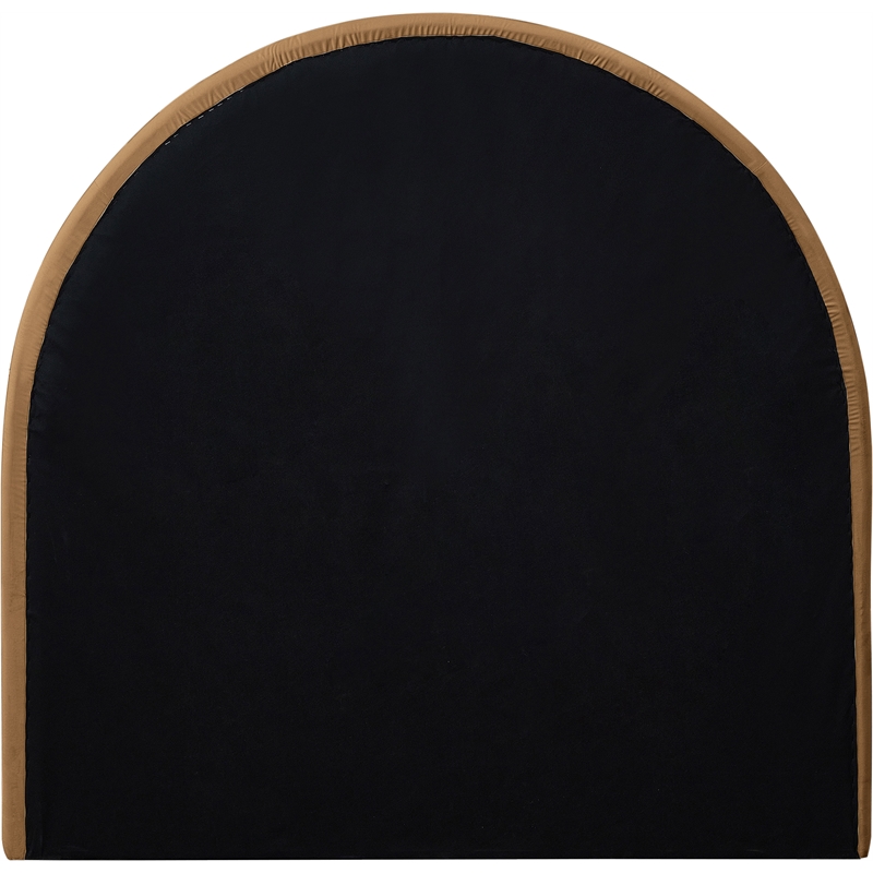 Bowery Hill Contemporary Saddle Durable Velvet Twin Bed with Ball Shaped Legs