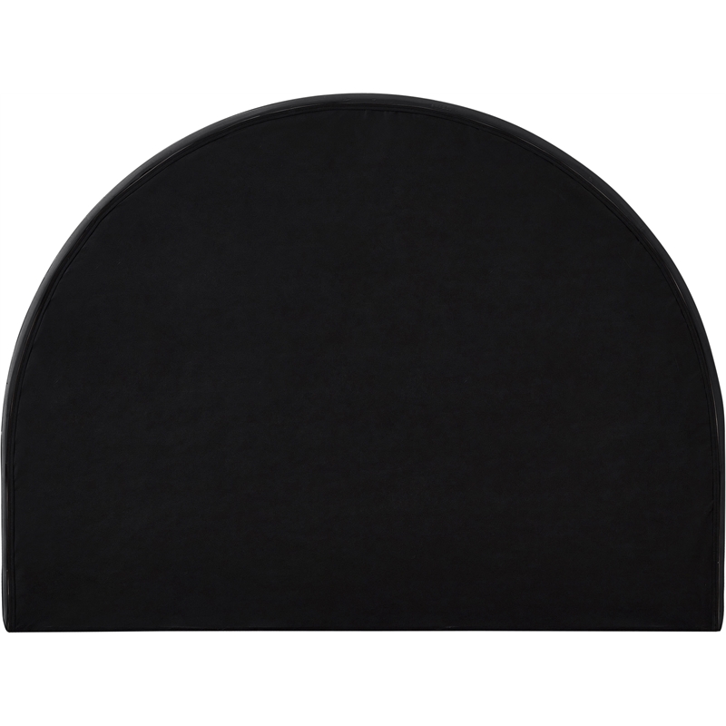 Bowery Hill Contemporary Black Durable Velvet Full Bed with Ball Shaped Legs