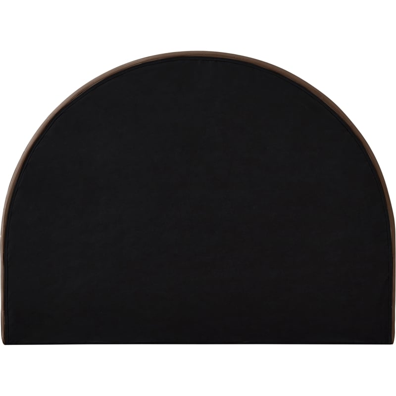 Bowery Hill Contemporary Brown Durable Velvet Full Bed with Ball Shaped Legs