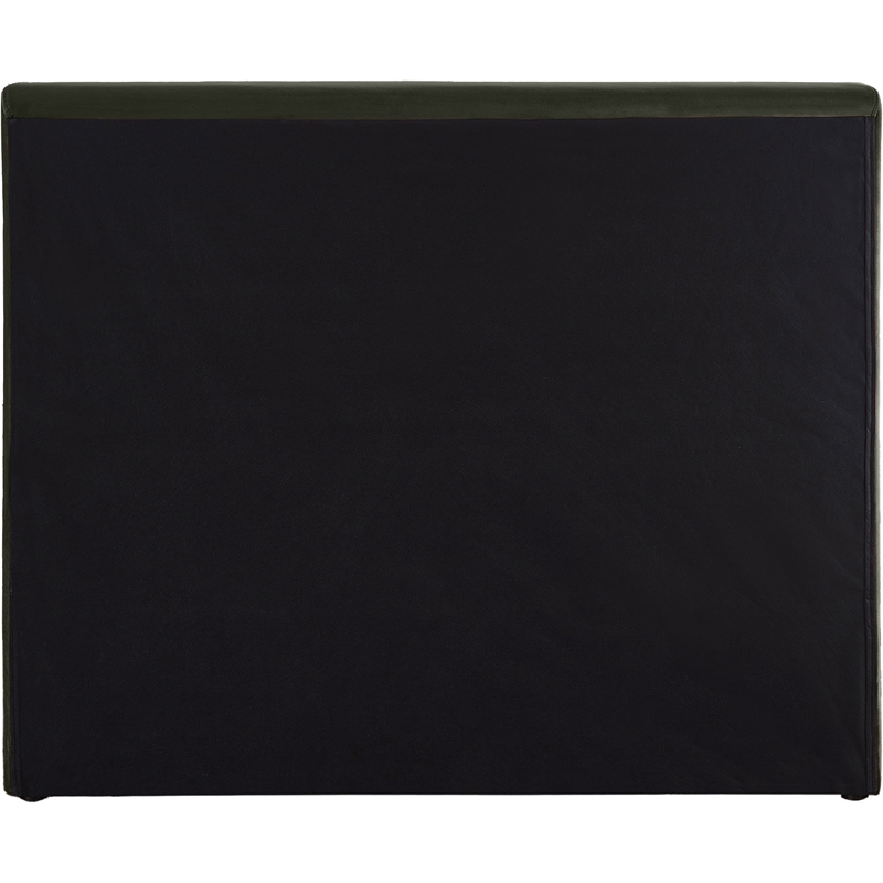 Bowery Hill Contemporary Green Velvet Twin Fully Slatted Bed
