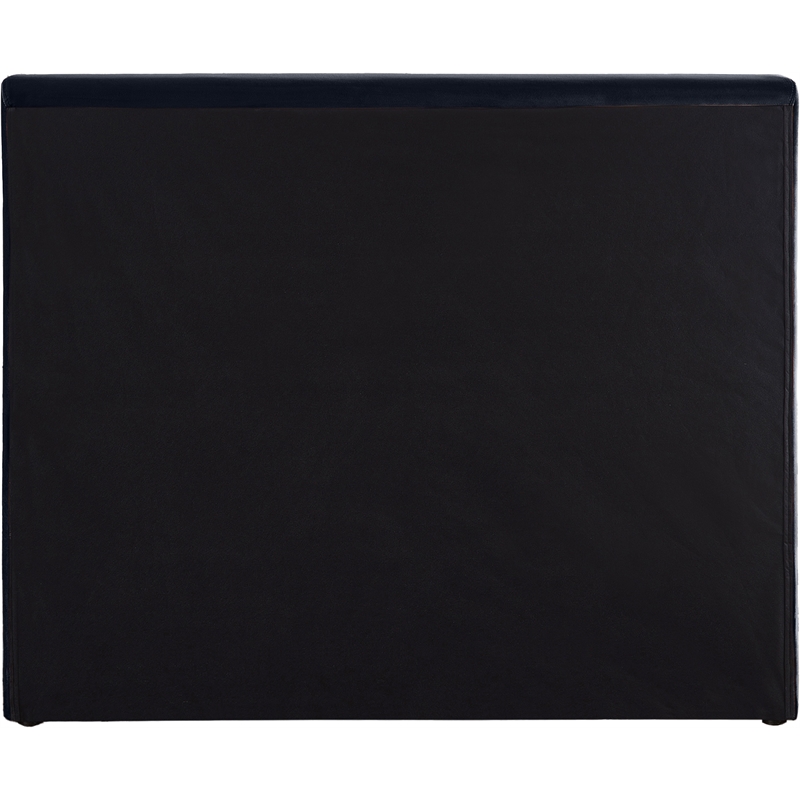 Bowery Hill Contemporary Navy Durable Velvet Twin Fully Slatted Bed
