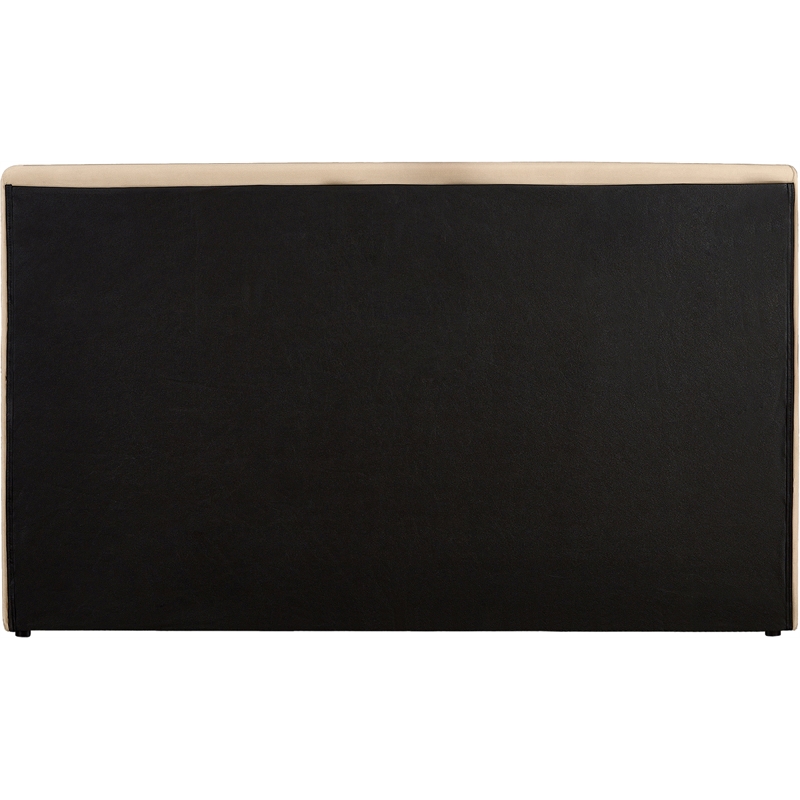 Bowery Hill Contemporary Beige Velvet Full Fully Slatted Bed