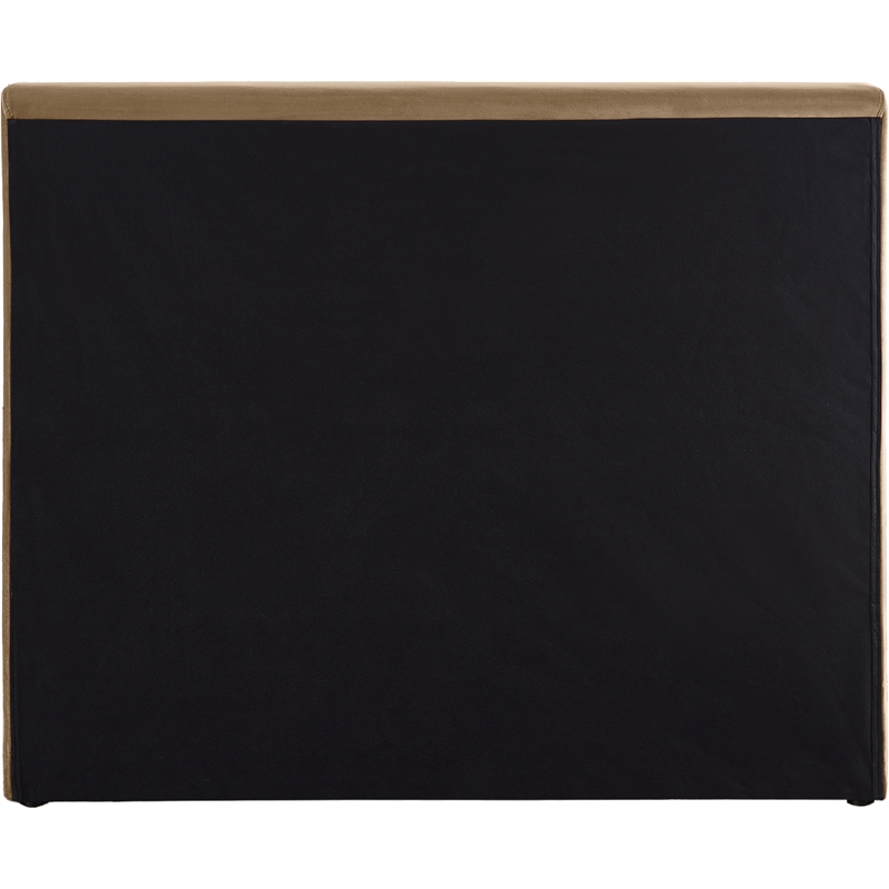 Bowery Hill Contemporary Beige Velvet Twin Fully Slatted Bed