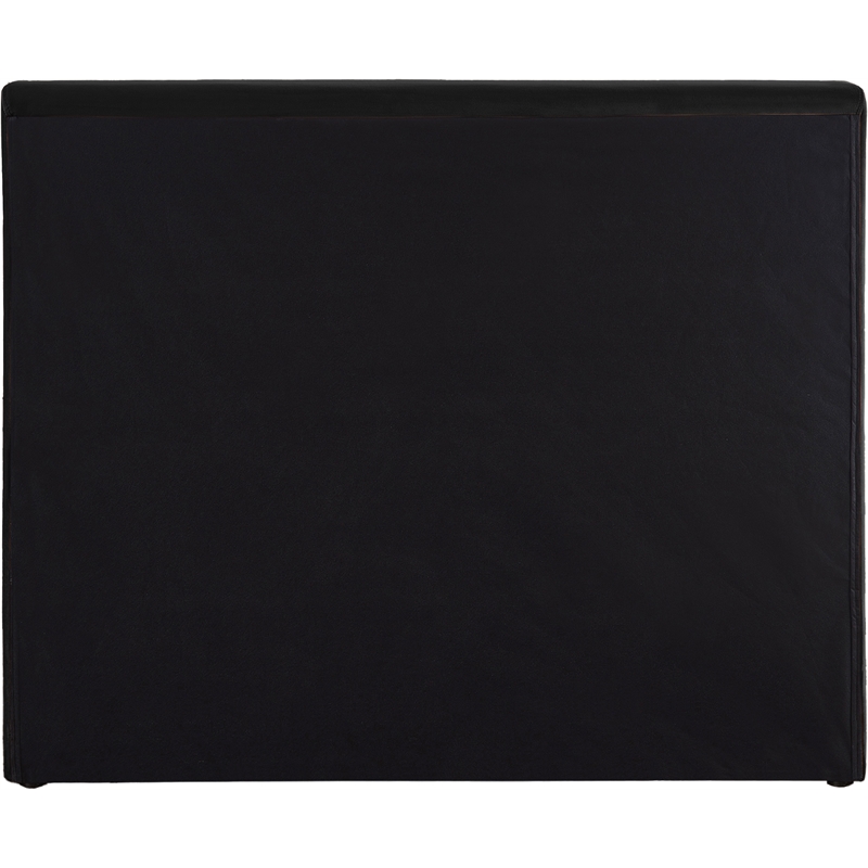 Bowery Hill Contemporary Black Velvet Twin Fully Slatted Bed