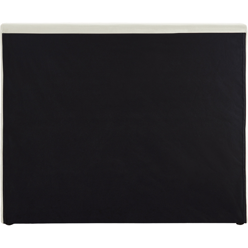 Bowery Hill Contemporary Cream Velvet Twin Fully Slatted Bed
