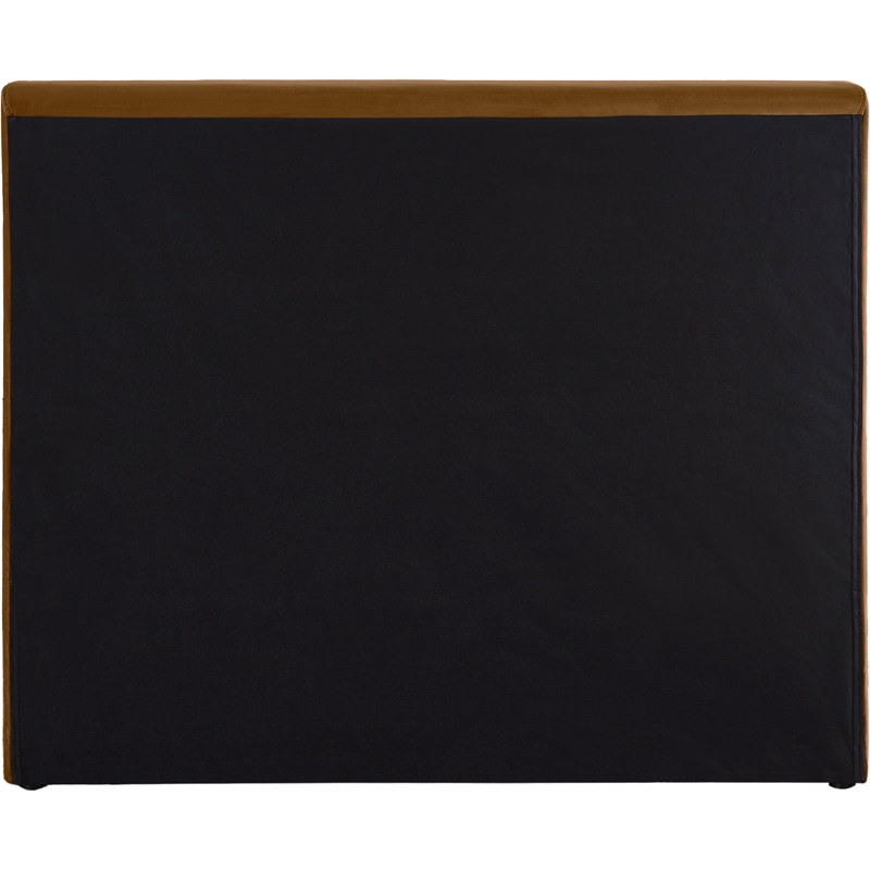 Bowery Hill Contemporary Saddle Velvet Twin Fully Slatted Bed