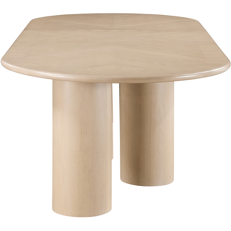 Bowery Hill Contemporary Oak Wood and Oak Veneer Dining Table