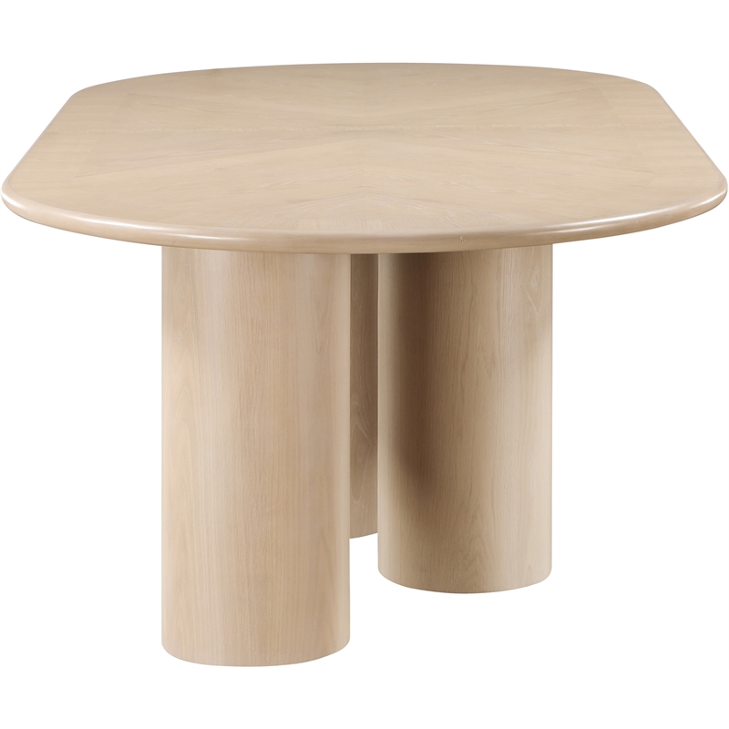 Bowery Hill Contemporary Oak Wood and Oak Veneer Dining Table