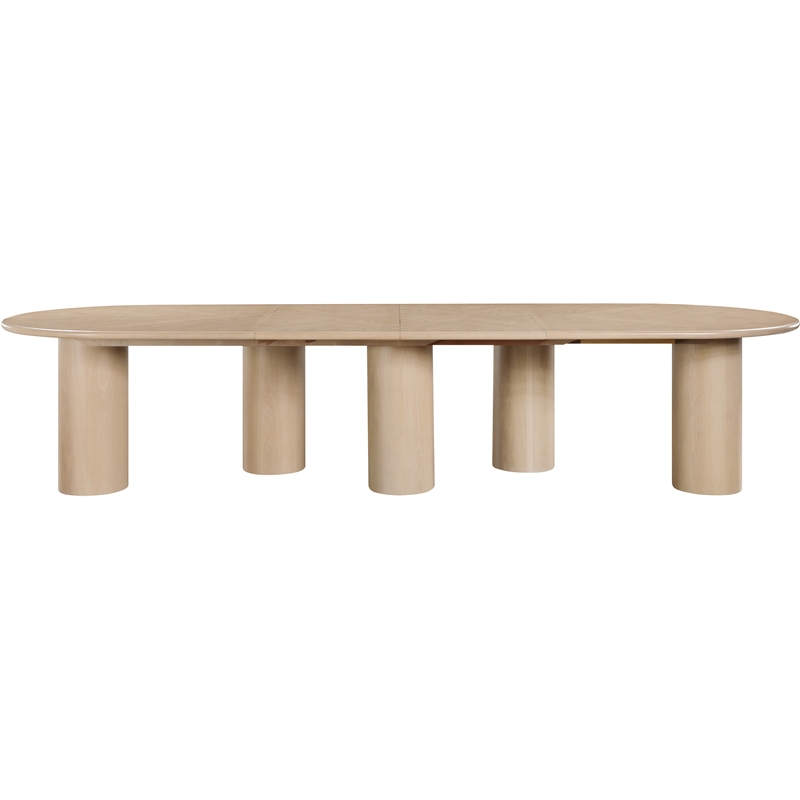 Bowery Hill Contemporary Oak Wood and Oak Veneer Dining Table