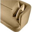 Bowery Hill Contemporary Solid Wood Frame Camel Durable Velvet Sofa
