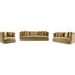 Bowery Hill Contemporary Solid Wood Frame Camel Durable Velvet Sofa