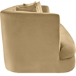 Bowery Hill Contemporary Solid Wood Frame Camel Durable Velvet Sofa
