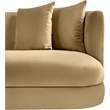 Bowery Hill Contemporary Solid Wood Frame Camel Durable Velvet Sofa