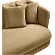 Bowery Hill Contemporary Solid Wood Frame Camel Durable Velvet Sofa