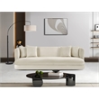 Bowery Hill Contemporary Solid Wood Frame Cream Durable Velvet Sofa