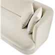 Bowery Hill Contemporary Solid Wood Frame Cream Durable Velvet Sofa