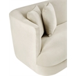 Bowery Hill Contemporary Solid Wood Frame Cream Durable Velvet Sofa