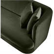 Bowery Hill Contemporary Solid Wood Frame Green Durable Velvet Sofa