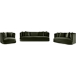 Bowery Hill Contemporary Solid Wood Frame Green Durable Velvet Sofa
