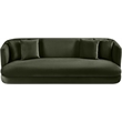 Bowery Hill Contemporary Solid Wood Frame Green Durable Velvet Sofa