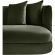 Bowery Hill Contemporary Solid Wood Frame Green Durable Velvet Sofa