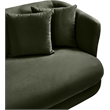 Bowery Hill Contemporary Solid Wood Frame Green Durable Velvet Sofa